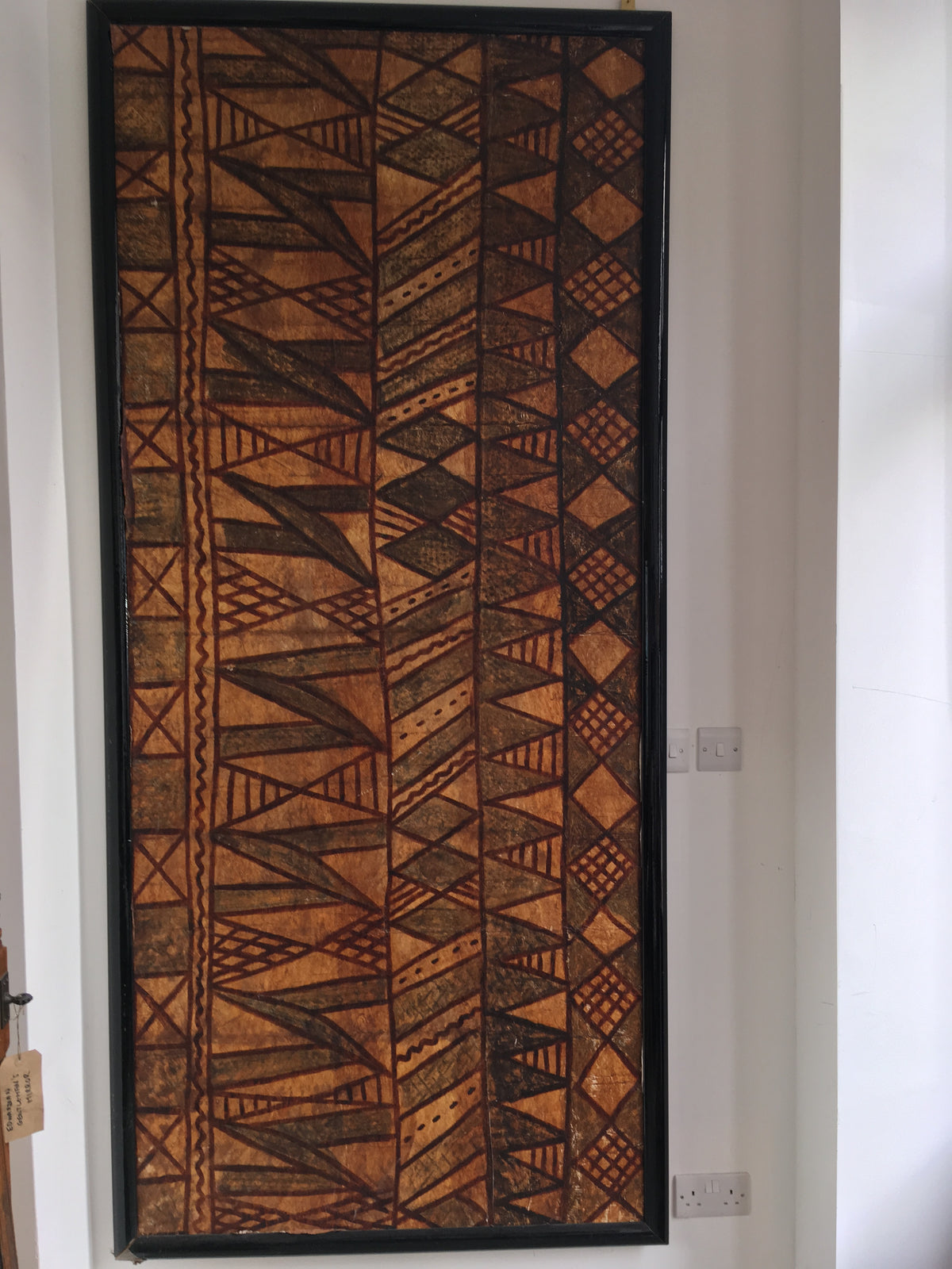 Polynesian bark cloth painting