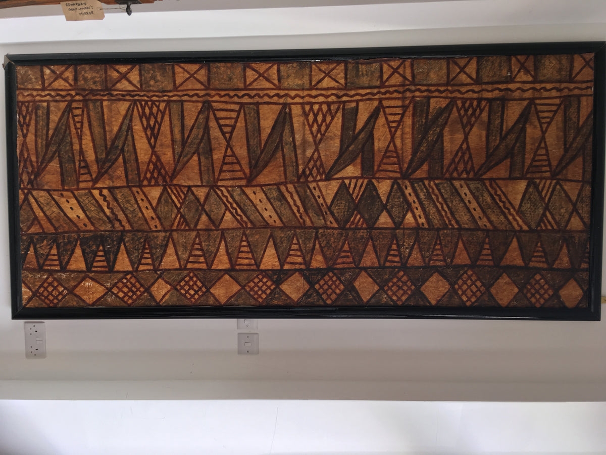 Polynesian bark cloth painting