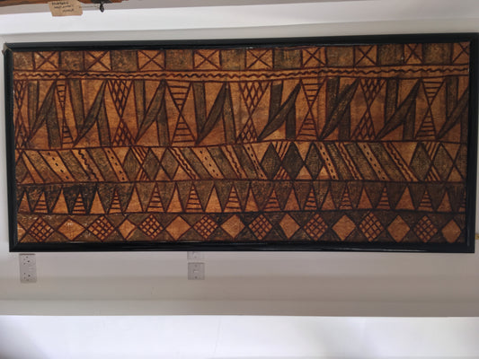 Polynesian bark cloth painting