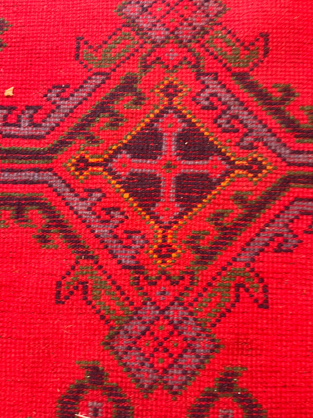 Hand knotted Turkish Oushak wool runner