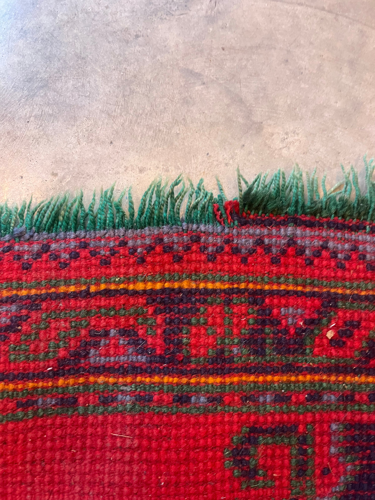 Hand knotted Turkish Oushak wool runner