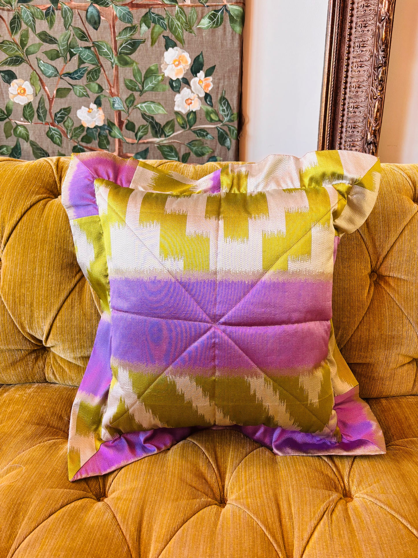 Nina Campbell cushion with frill