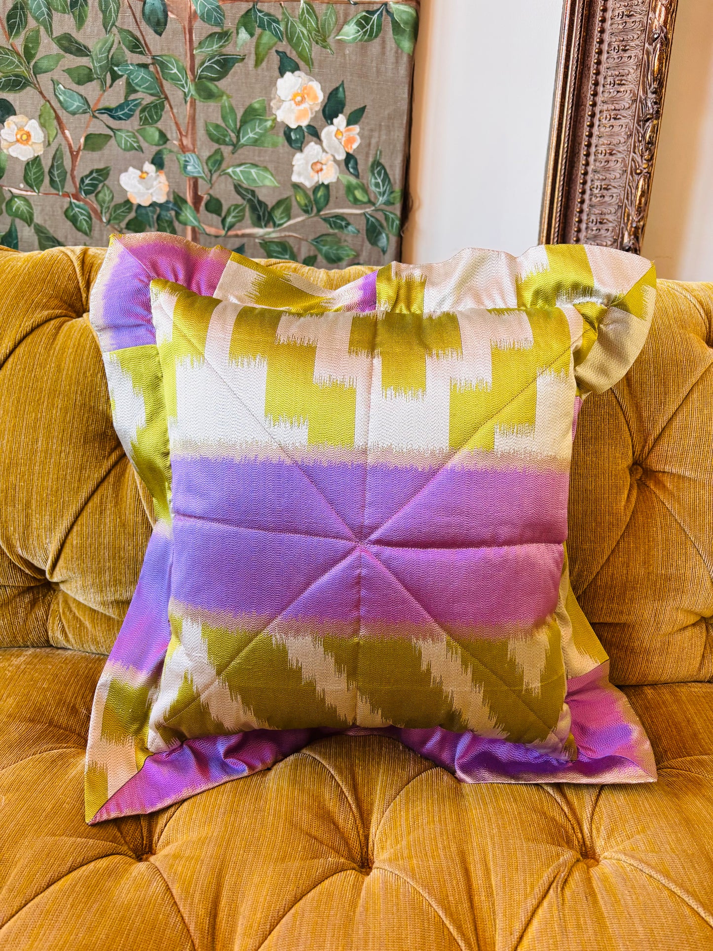 Nina Campbell cushion with frill