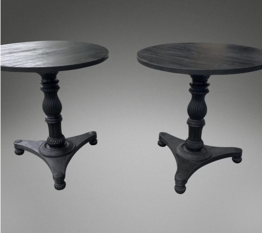 Early 19th C Indian ebony and ebonised circular occasional table